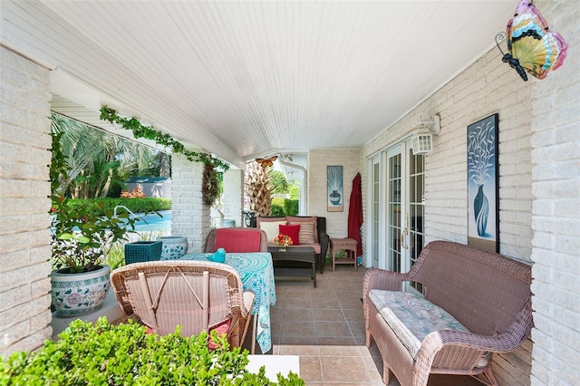 2110 Reaney Rd, Lakeland, FL 33803 - view of patio / terrace featuring french doors and outdoor lounge area