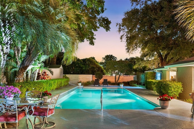 2110 Reaney Rd, Lakeland, FL 33803 - view of swimming pool with a patio area and a fenced backyard