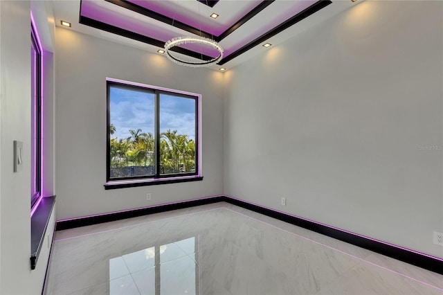 6532 Simone Shores Cir, Apollo Beach, FL 33572 - unfurnished room featuring a raised ceiling and tile patterned floors