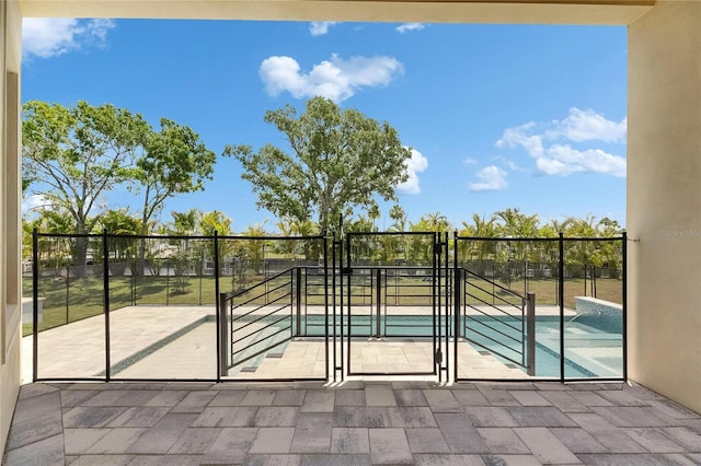 6532 Simone Shores Cir, Apollo Beach, FL 33572 - balcony featuring view of pool area and a patio