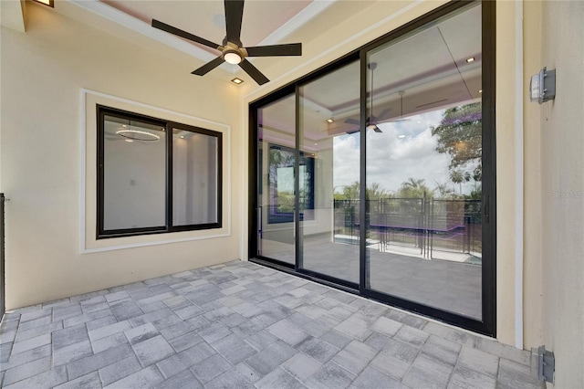 6532 Simone Shores Cir, Apollo Beach, FL 33572 - view of patio / terrace featuring a ceiling fan