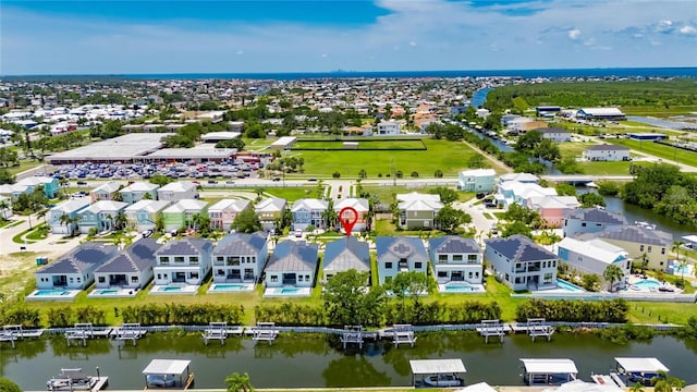 6532 Simone Shores Cir, Apollo Beach, FL 33572 - aerial view of residential area with a nearby body of water