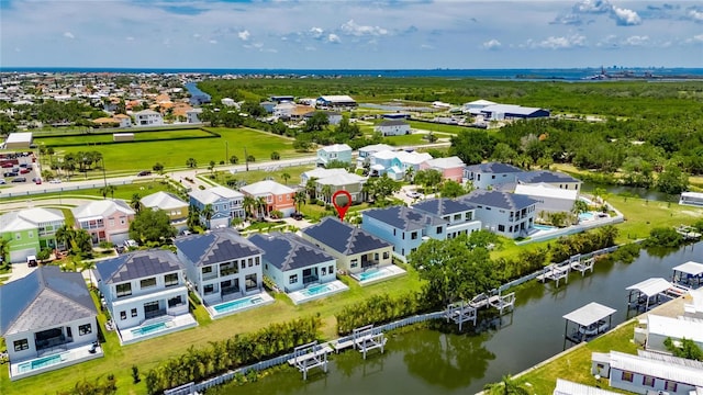 6532 Simone Shores Cir, Apollo Beach, FL 33572 - aerial view of residential area with a large body of water