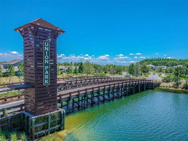 32825 Sand Creek Dr, Wesley Chapel, FL 33543 - water view featuring a notable bridge