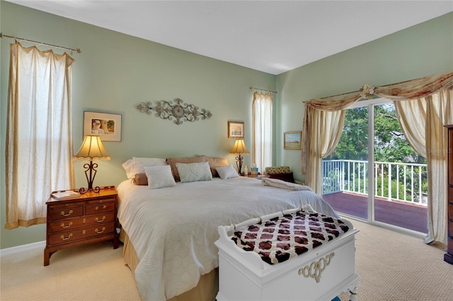 2015 Long Branch Ln, Clearwater, FL 33760 - bedroom with light colored carpet and access to exterior