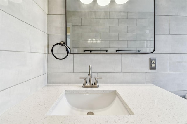 1110 Canal St, Ruskin, FL 33570 - bathroom view of vanity and decorative backsplash