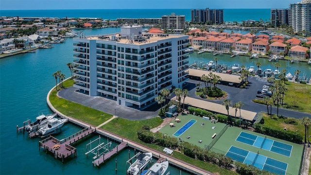240 Sand Key Estates Dr Unit 222, Clearwater, FL 33767 - view of urban area featuring a nearby body of water and numerous boat docks
