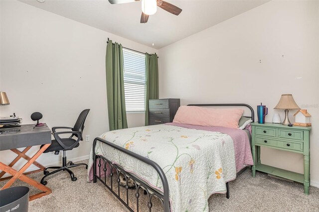 13958 Richland Gulf Cir, Parrish, FL 34219 - bedroom with light carpet, a desk, and baseboards