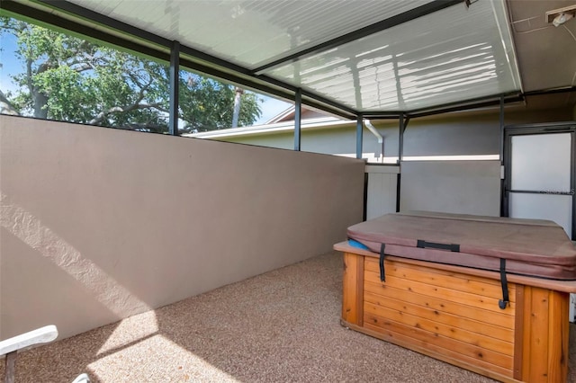 2444 Laurelwood Dr Unit A, Clearwater, FL 33763 - unfurnished sunroom featuring a hot tub