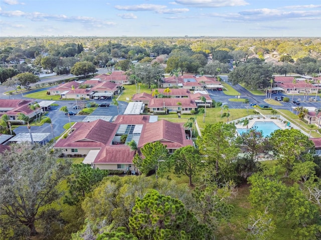 2444 Laurelwood Dr Unit A, Clearwater, FL 33763 - aerial perspective of suburban area with a pool area