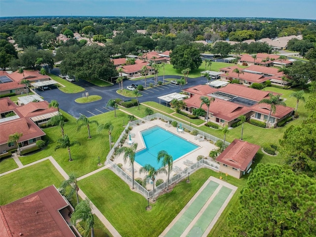 2444 Laurelwood Dr Unit A, Clearwater, FL 33763 - aerial view of a pool