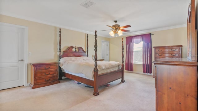 3862 Tristram Loop, Land O Lakes, FL 34638 - bedroom featuring ornamental molding, carpet floors, baseboards, and a ceiling fan