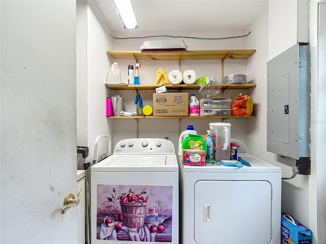 11912 Mcmullen Loop, Riverview, FL 33569 - washroom with washer and dryer and electric panel