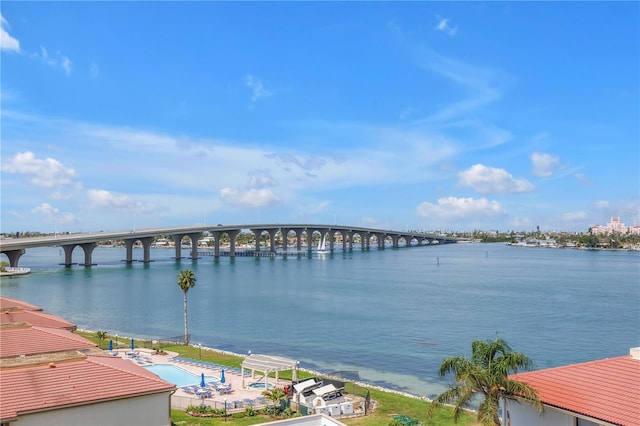 6265 Sun Blvd Unit 605, Saint Petersburg, FL 33715 - water view with a notable bridge