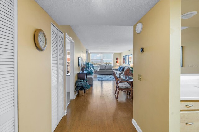 6265 Sun Blvd Unit 605, Saint Petersburg, FL 33715 - hallway featuring wood finished floors and baseboards