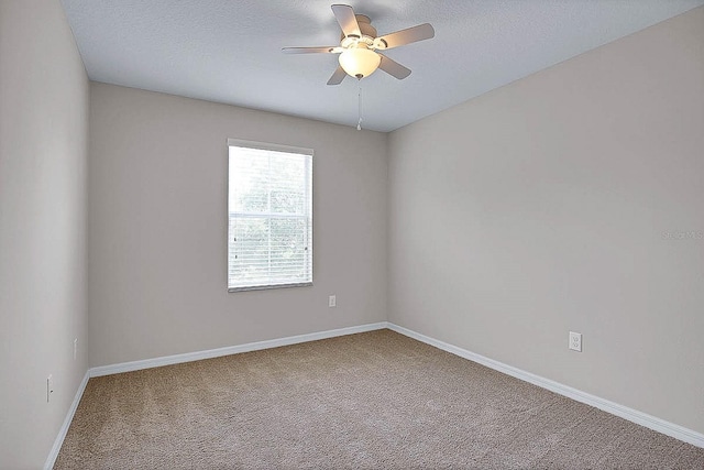16016 Persimmon Grove Dr, Lithia, FL 33547 - unfurnished room featuring carpet flooring, ceiling fan, baseboards, and a textured ceiling