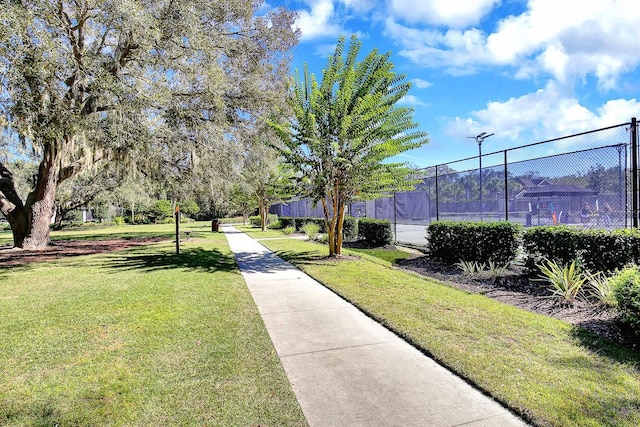 16016 Persimmon Grove Dr, Lithia, FL 33547 - view of community with a tennis court