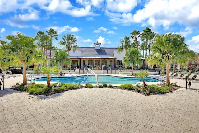 16016 Persimmon Grove Dr, Lithia, FL 33547 - community pool with a patio