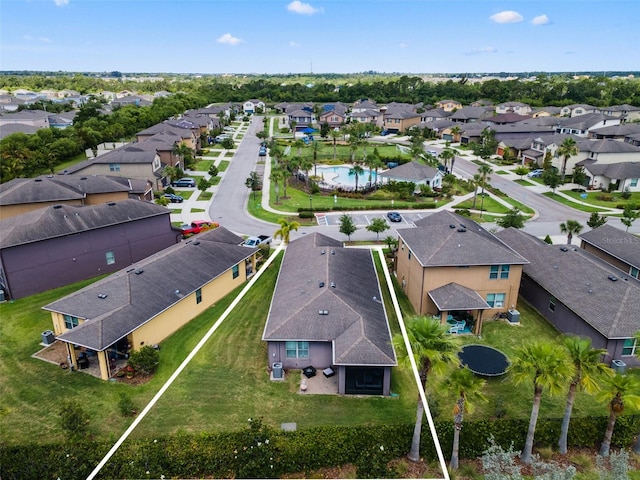 1321 Custer Bayou St, Ruskin, FL 33570 - aerial perspective of suburban area featuring a pool