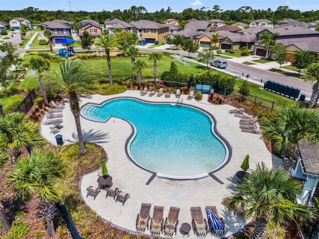 1321 Custer Bayou St, Ruskin, FL 33570 - community pool with a residential view
