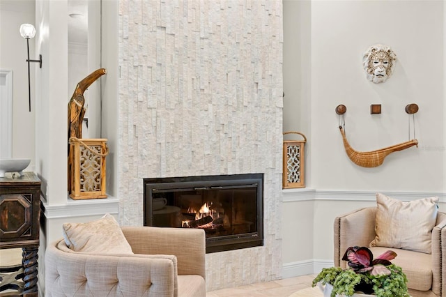 703 Monte Cristo Blvd, Tierra Verde, FL 33715 - living area with a large fireplace