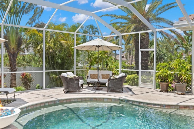 703 Monte Cristo Blvd, Tierra Verde, FL 33715 - swimming pool with a patio and a lanai