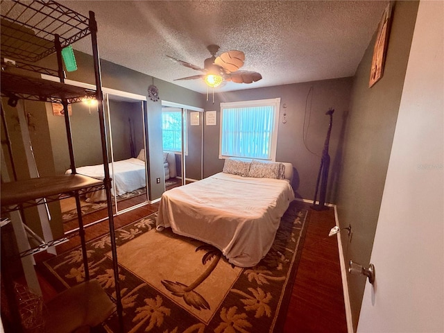 3338 Fernleaf Dr, Hernando Beach, FL 34607 - bedroom featuring a textured ceiling, ceiling fan, and baseboards
