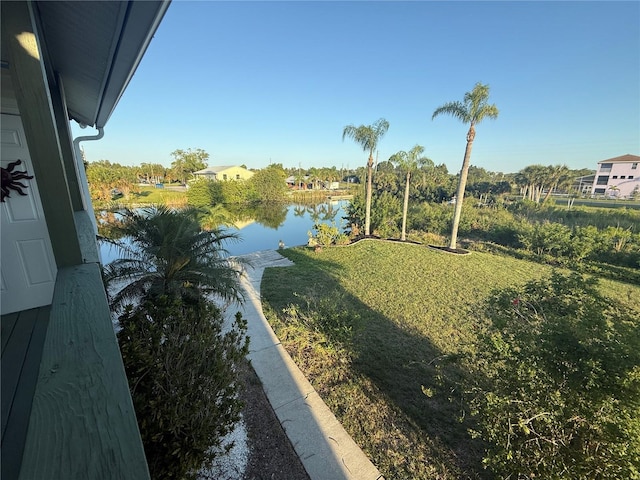 3338 Fernleaf Dr, Hernando Beach, FL 34607 - view of green lawn featuring a water view