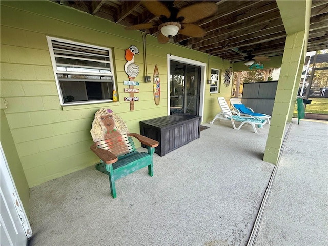 3338 Fernleaf Dr, Hernando Beach, FL 34607 - view of patio / terrace featuring a ceiling fan