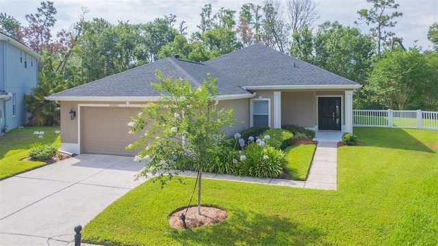 20403 Sultana Ct, Tampa, FL 33647 - view of front facade with stucco siding, an attached garage, driveway, and roof with shingles