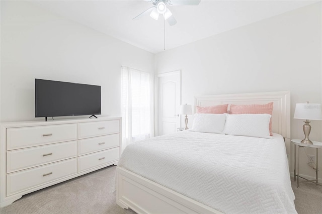 20403 Sultana Ct, Tampa, FL 33647 - bedroom with light colored carpet and ceiling fan