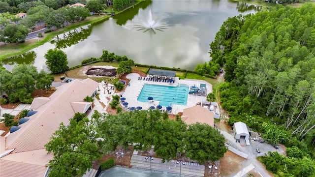9481 Highland Oak Dr Unit 1511, Tampa, FL 33647 - aerial view of a nearby body of water and a pool area