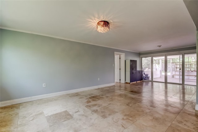 1242 Bermuda St, Clearwater, FL 33755 - spare room featuring ornamental molding and baseboards
