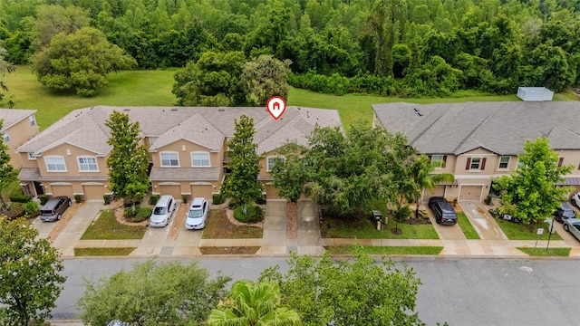 11839 Castine St, New Port Richey, FL 34654 - aerial perspective of suburban area featuring a forest