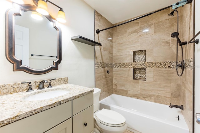2121 23rd St SW, Largo, FL 33774 - full bathroom with vanity, toilet, and bathtub / shower combination