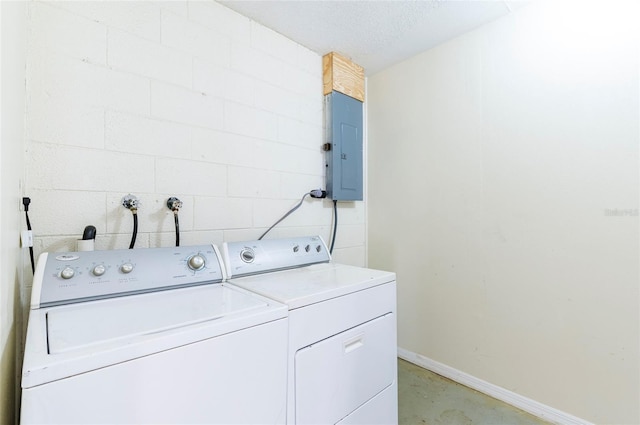 2121 23rd St SW, Largo, FL 33774 - washroom with electric panel, separate washer and dryer, and baseboards