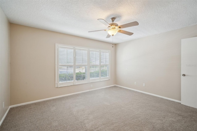 15202 Morning Dr, Lutz, FL 33559 - carpeted spare room featuring a ceiling fan, a textured ceiling, and baseboards