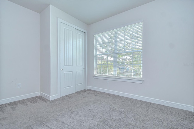 6119 Bradford Woods Dr, Zephyrhills, FL 33542 - unfurnished bedroom featuring carpet floors, a closet, and baseboards