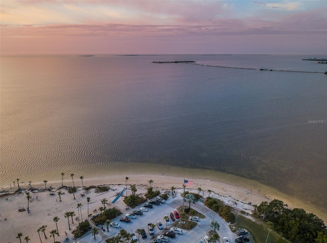 1412 Coburn Dr, Tarpon Springs, FL 34689 - aerial view at dusk of view of water and beach