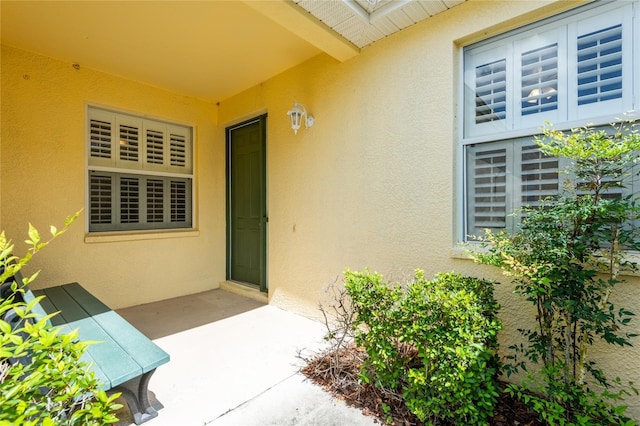 21209 Diamonte Dr, Land O Lakes, FL 34637 - doorway to property with stucco siding