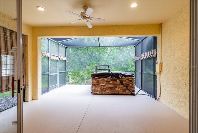 21209 Diamonte Dr, Land O Lakes, FL 34637 - sunroom / solarium featuring ceiling fan and plenty of natural light