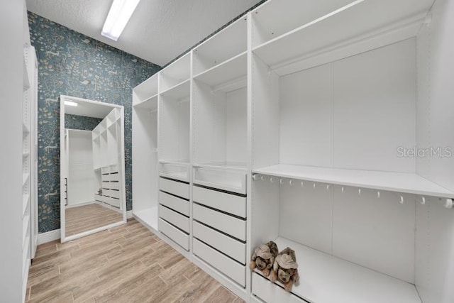 14223 Lambert Bridge Ln, Lithia, FL 33547 - walk in closet featuring wood finished floors