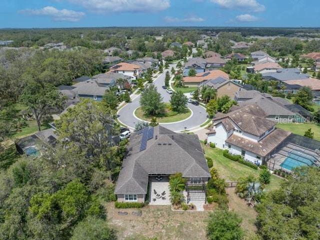 14223 Lambert Bridge Ln, Lithia, FL 33547 - aerial view of residential area featuring a pool area