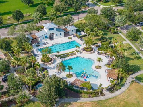 14223 Lambert Bridge Ln, Lithia, FL 33547 - drone / aerial view of a pool