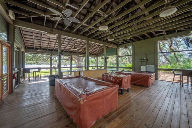 14223 Lambert Bridge Ln, Lithia, FL 33547 - sunroom / solarium with pool table and ceiling fan