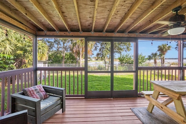1045 28th Ave S, Saint Petersburg, FL 33705 - sunroom with ceiling fan