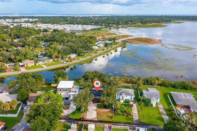 1045 28th Ave S, Saint Petersburg, FL 33705 - aerial perspective of suburban area with a large body of water