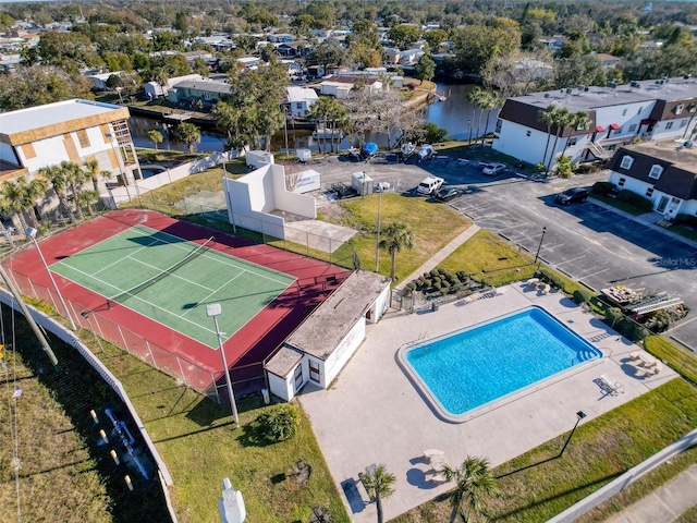 9201 Tudor Dr Unit C212, Tampa, FL 33615 - aerial view of a large body of water and a pool area