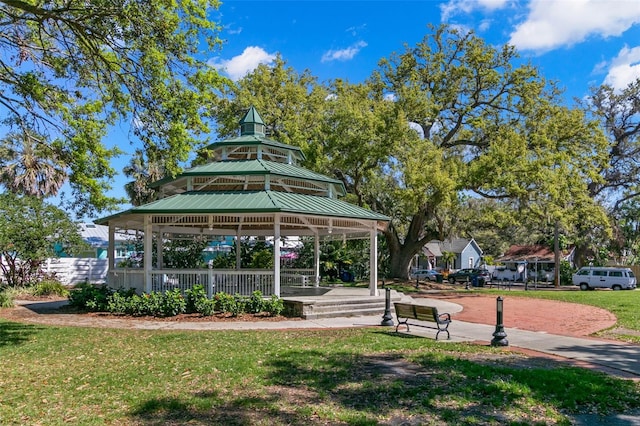 56 Bay Woods Dr, Safety Harbor, FL 34695 - view of community with a gazebo and a lawn