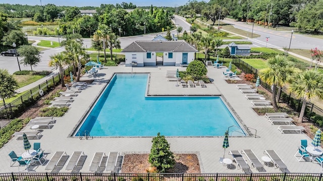 1396 White Fox Run, Lutz, FL 33549 - community pool with a patio area and view of scattered trees
